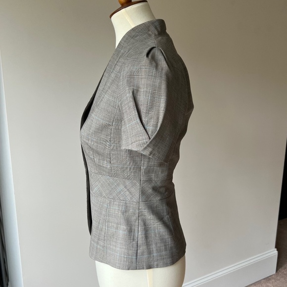 Banana Republic Short Sleeve Suiting Jacket Size 0 Puff Sleeve - Picture 3 of 12